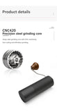 Chestnut Manual Coffee Grinder Burr Inside High Quality Portable Hand Grinder With Double Bearing Positioning