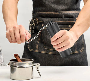 Chestnut Manual Coffee Grinder Burr Inside High Quality Portable Hand Grinder With Double Bearing Positioning