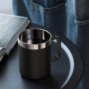 Stainless Steel Insulated Coffee Mug Tumbler with Handle, 12 oz 360ml Tumbler Cup with Lid for Hot & Cold Drinks