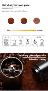 Chestnut Manual Coffee Grinder Burr Inside High Quality Portable Hand Grinder With Double Bearing Positioning