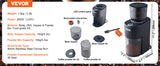 VEVOR 40MM Conical Burr Grind Setting Coffe Bean Electric Grinder Mocha Espresso Adjustment Coffee Machine for Home and Kitchen